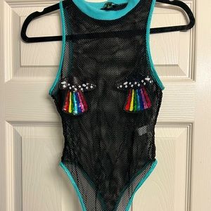 club x ufo mesh rave bodysuit